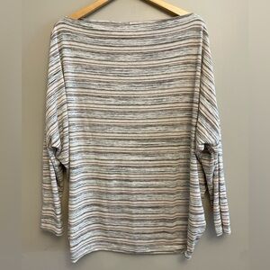 Gilli Wide Boatneck Sweater Striped Large